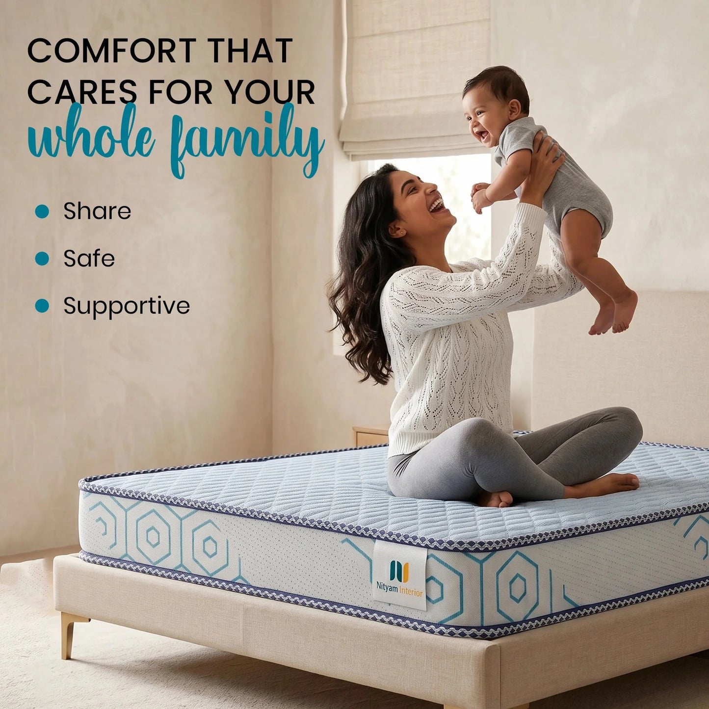 Nityam Dual Comfort HR Foam Mattress with Dual Invert Technology Nityam Interior