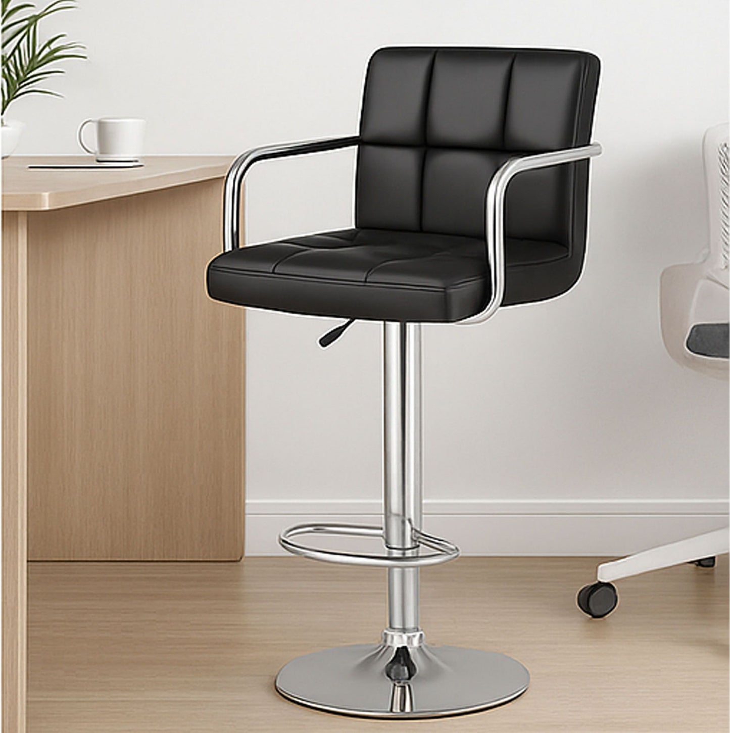 NITYAM Premium Quality Revolving Bar Stool Chair For Kitchen Home Office Shop Counter Metal Bar Chair NITYAM