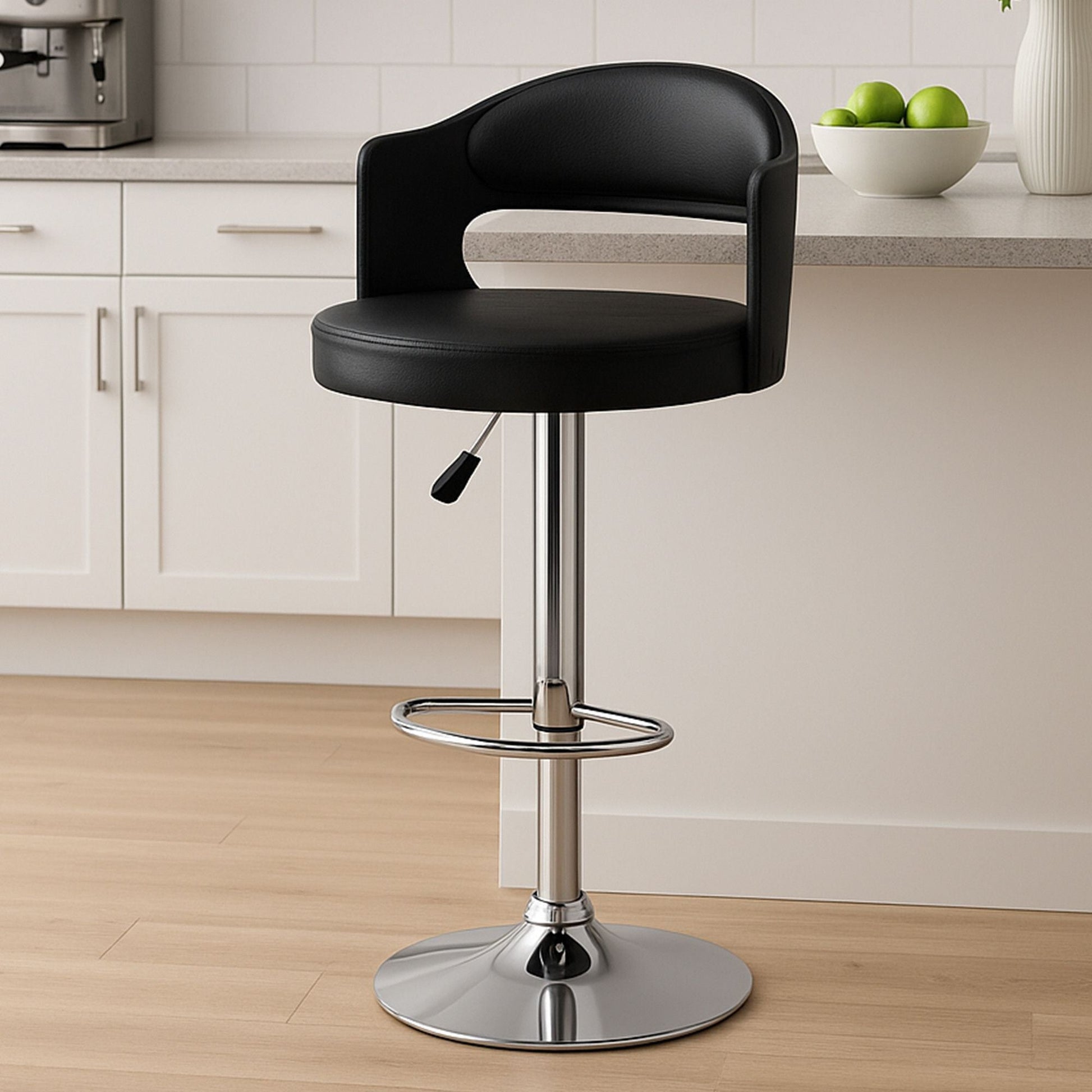 NITYAM Premium Quality Adjustable Height Bar Stool For Kitchen|Home|office|Café Metal Bar Stool NITYAM