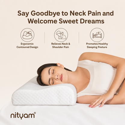 Nityam Contour Memory Pillow with Open-Cell Technology Nityam Interior