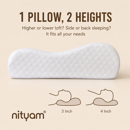 Nityam Contour Memory Pillow with Open-Cell Technology Nityam Interior