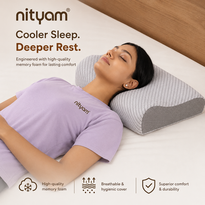 Nityam Contour Memory Pillow with Open-Cell Technology
