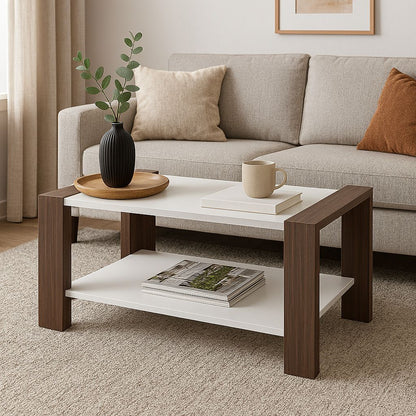 NITYAM Premium Quality Center Table With Storage Engineered Wood Coffee Table NITYAM