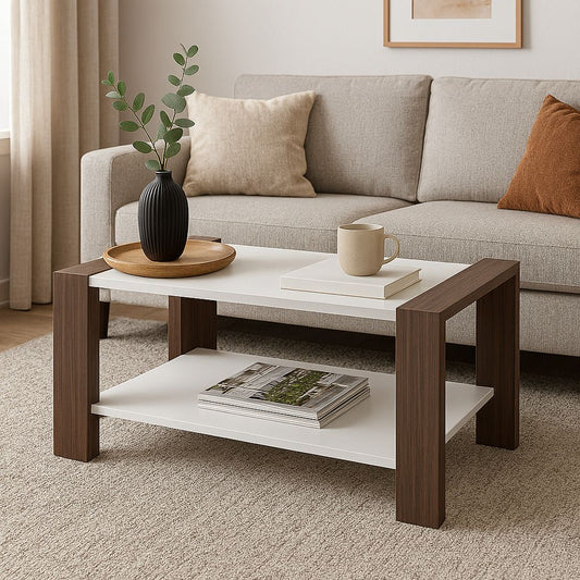 NITYAM Premium Quality Center Table With Storage Engineered Wood Coffee Table NITYAM