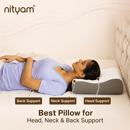 Nityam Contour Memory Pillow with Open-Cell Technology Nityam Interior