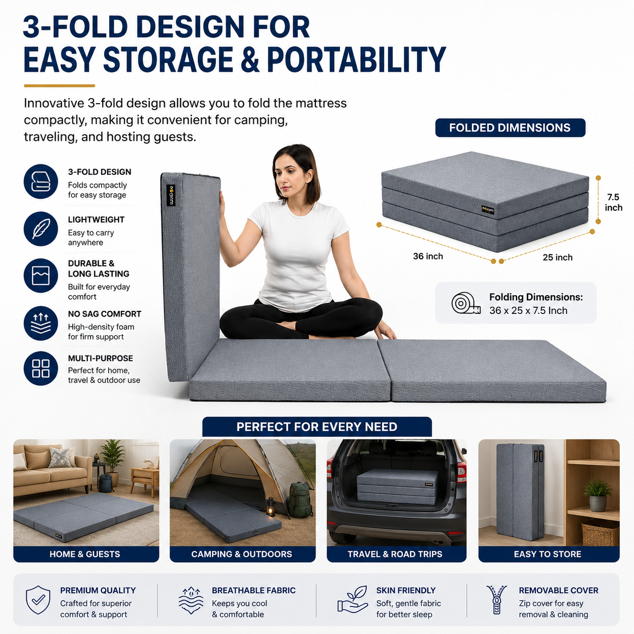 Nityam Trifold Mattress Nityam Interior