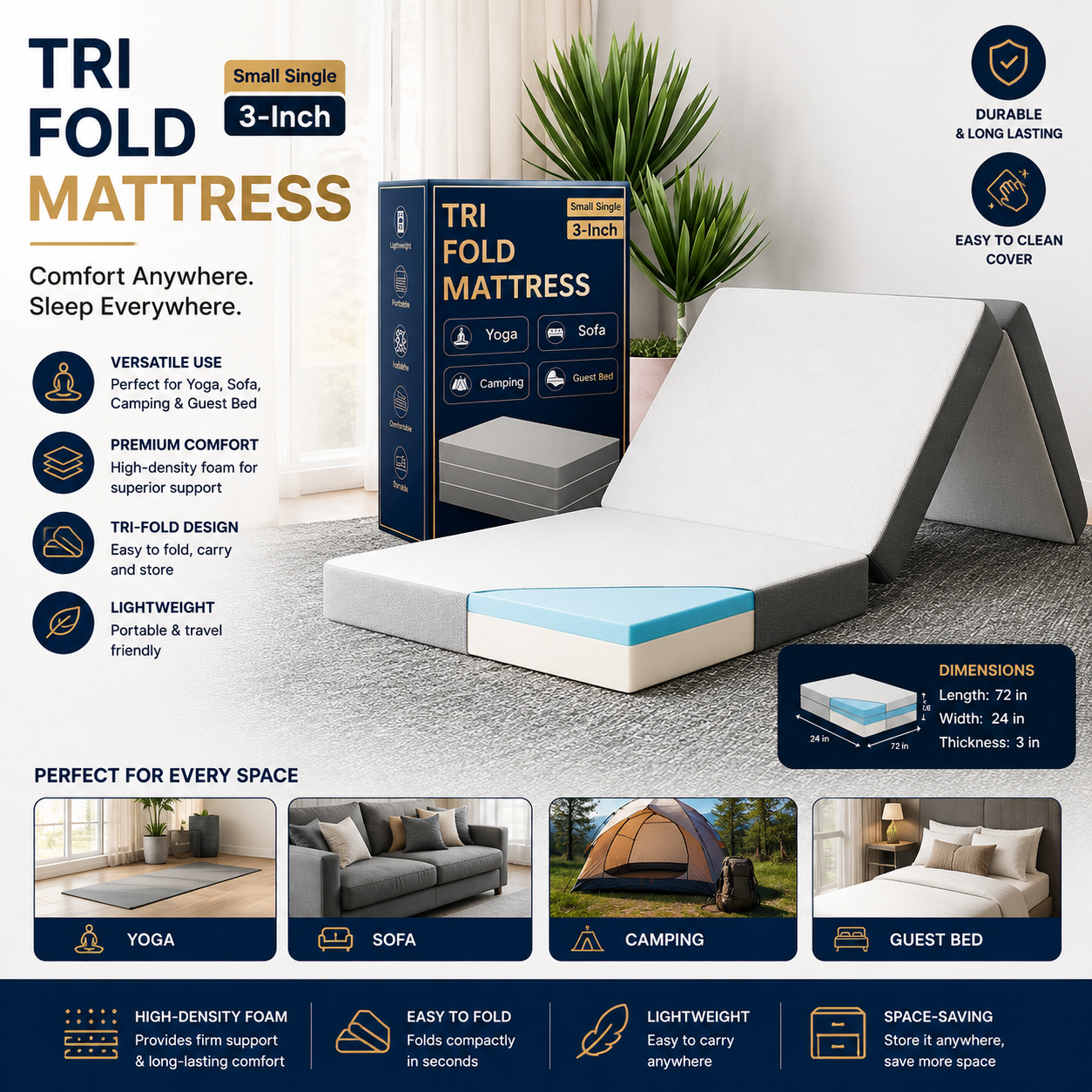 Nityam Trifold Mattress Nityam Interior