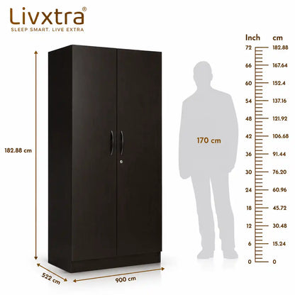 Livxtra Engineered Wood 2 Door Wardrobe