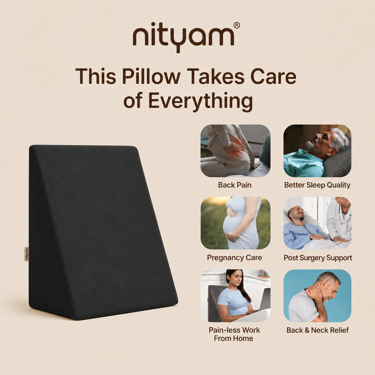 Nityam Ergonomic Wedge Cushion Nityam Interior