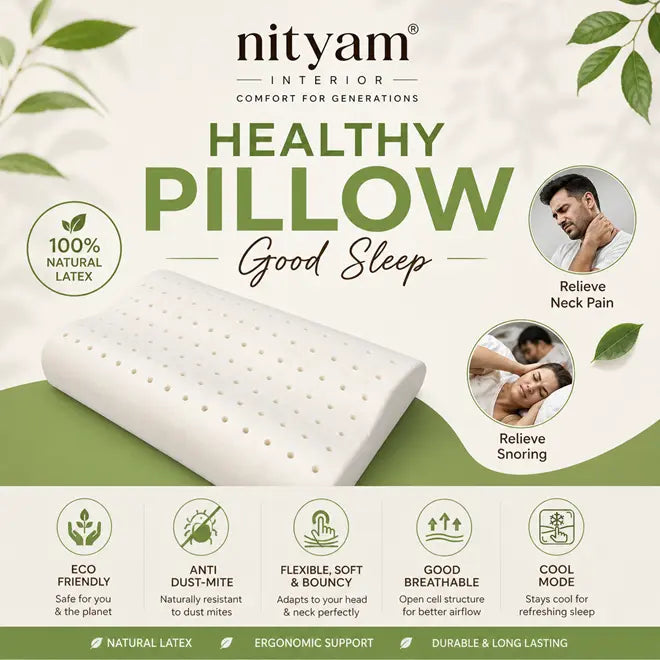 Nityam 100% Natural Latex Contour Pillow Nityam Interior