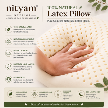 Nityam 100% Natural Latex Pillow Nityam Interior