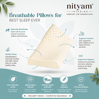 Nityam 100% Natural Latex Pillow Nityam Interior