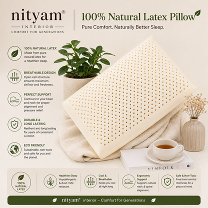 Nityam 100% Natural Latex Pillow Nityam Interior