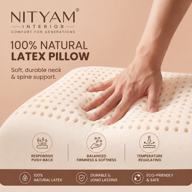 Nityam 100% Natural Latex Pillow Nityam Interior