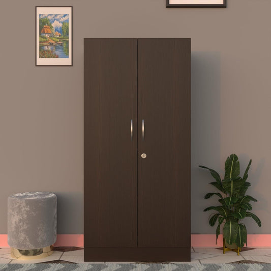 NITYAM Wooden Furniture Wardrobe Almirah With Storage Cloth For Bedroom Engineered Wood 2 Door Wardrobe NITYAM