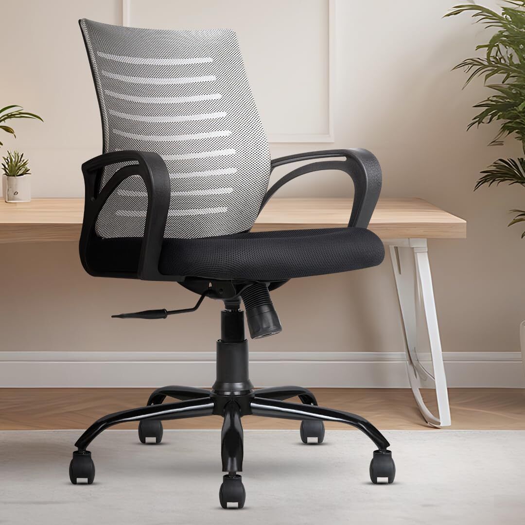 NITYAM Office Chair for Work From Home| Study Chair For Student Plastic Bar Chair NITYAM